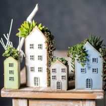 Artikel Dekorative huse borddekoration vintage plantekasse H12,5 cm - 19 cm sæt med 4