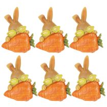 Artikel Påskehare Dekorationsfigurer med Gulerod – 3 stk., 6 cm