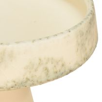 Artikel Dekorativ skål keramisk skål creme grågrøn Ø20cm H16cm