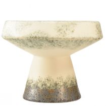 Artikel Dekorativ skål keramisk skål creme grågrøn Ø20cm H16cm