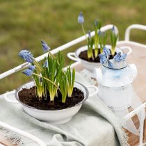 Artikel Dekorativ Skål Metal i Hvid Sort Vintage Ø20,5cm 3 stk