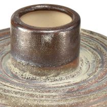 Artikel Dekorativ vase keramik keramik vase brun blå grå 12x10,5cm 2 stk.