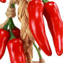 Artikel Dekorativ bøjle sommer chilipeber rød kunstig L50cm