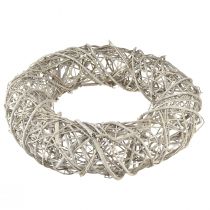 Artikel Dekorativ krans træ dekoration rattan naturhvid Ø40cm H9,5cm