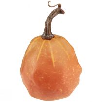 Artikel Dekorativt græskar til pynt orange gul Ø9cm 4 stk