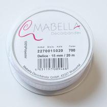 Artikel Festligt dekorativt bånd til udsmykning af gaver og hobbyprojekter, 1,5 cm bredt, 20 m langt