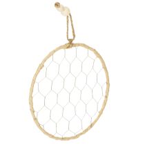Artikel Dekorative metalbast ophængningsringe, Ø20 cm, 4 stk., boho vægdekoration, vinduesdekoration