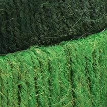 Artikel Dekorativ ring jute dekorationsløkke grøn mørkegrøn 4cm Ø30cm 2stk