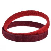 Artikel Dekorativ ring jute dekorationsløkke rød mørk rød 4cm Ø30cm 2stk