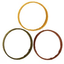 Artikel Dekorativ ring juteløkke gul okkerbrun 4cm Ø30cm 3stk