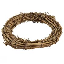 Artikel Dekorativ ring mini vinrankrans naturlig Ø15cm 6 stk. DIY dekoration
