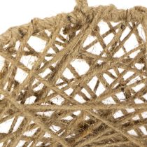Artikel Dekorative juteringe, naturlig stil, hængende dekoration, boho-stil, Ø38 cm, 2 stk., metalringe, vægdekoration, vinduesdekoration