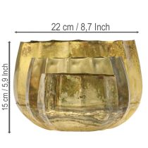 Artikel Dekorativ skål messing metalskål Ø22/18/14cm sæt med 3