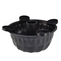 Artikel Dekorativ metalskål i sort – Gugelhupf design, 26 cm – stilfuld fyrfadslysholder for en hyggelig stemning