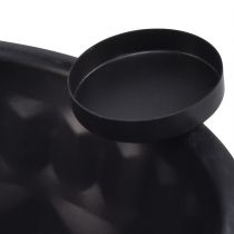 Artikel Dekorativ metalskål i sort – Gugelhupf design, 26 cm – stilfuld fyrfadslysholder for en hyggelig stemning