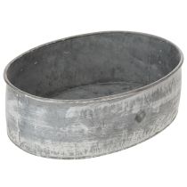 Artikel Dekorativ metalskål, oval, grå, L22,5/19,5/16 cm, sæt med 3 stk.