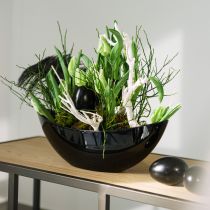 Artikel Dekorativ skål sort bordpynt plantebåd 38,5x12,5x13cm
