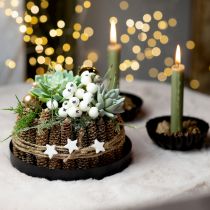 Artikel DIY kasse juledekoration med sukkulent arrangement Ø20cm