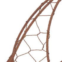 Artikel Trådkurv, metalplantekasse, forårsdekoration, påskekurv, brun, rustfinish, H34 cm L30 cm