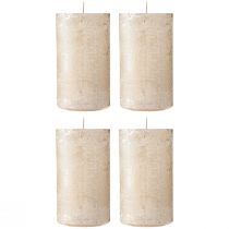 Artikel Ensfarvede lys platin 70x120mm 4 stk