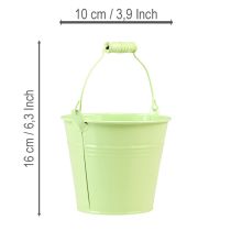 Artikel Spand med hank, plantekasse, pastelmetal, Ø10 cm H8 cm, 10 stk.