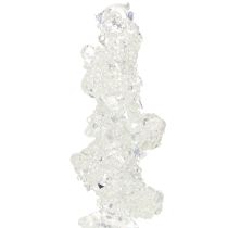 Artikel Istap juletræspynt med glimmer, vinterdekoration, 17,5 cm, 4 stk.