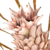 Artikel Eksotisk kunstig blomst pink stor ananas blomst 74cm