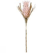 Artikel Eksotisk kunstig blomst pink stor ananas blomst 74cm