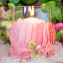 Artikel Fjer til håndværk Pink gåsefjer 18cm - 20cm 20g x 2stk