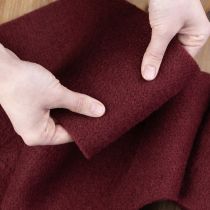 Artikel Filtbånd af uld, mørkerødt, 15 cm x 5 m, til dekoration og kreative aktiviteter