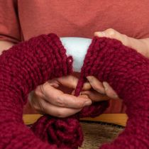 Artikel Filtsnor fleece Mirabell 25m mørkerød