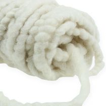 Filtsnor fleece Mirabell 25m hvid