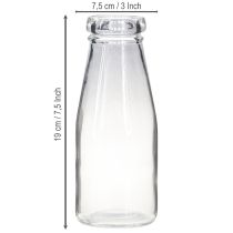 Artikel Flaskedekoration i glasflaskevase lavet af glas Ø7,5 cm H19 cm