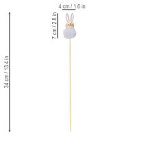 Artikel Fluffy påskeharefigurer til munter påskefest, rumdekoration, 34 cm, 12 stk.