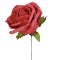 Artikel Skumrose Skumrøde Kunstroser 7,5cm 18 stk