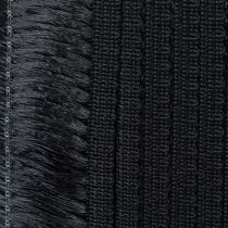 Artikel Sort frynset bånd 4 cm, kordonkant, dekorativ frynset lurex 25 m