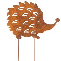 Artikel Havepæl pindsvin rust patina dekorativ havepæl 20 cm
