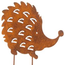 Artikel Havepæl pindsvin rust patina dekorativ havepæl 20 cm