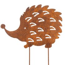 Artikel Havepæl pindsvin rust patina dekorativ havepæl 20 cm