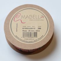 Artikel Gavebånd med blomstermønster til legende gaver og kreative aktiviteter, 2,5 cm bredt, 15 m langt