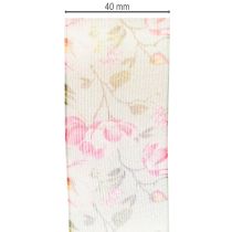 Artikel Gavebånd med blomstermotiv til elegant gaveindpakning, 15 m