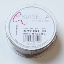 Artikel Gavebånd med prikker til stilfuld bryllupsdekoration og kreativ indpakning, 1,5 cm bredt, 20 m langt