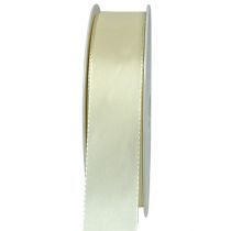 Gave- og dekorationsbånd creme 25mm 50m