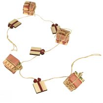 Artikel Garland Julegaver og Stjerner Rød Natur Grøn 100cm 2stk