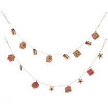 Artikel Garland Julegaver og Stjerner Rød Natur Grøn 100cm 2stk