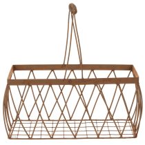 Artikel Trådkurv, metal, rustlook, 28x13,5x14 cm, 2 stk.
