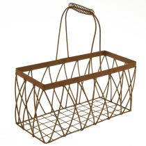 Artikel Mesh kurv metal kurv rust look 28x13,5x14cm 2stk