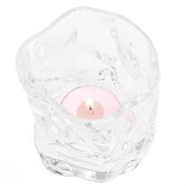 Artikel Dekorativt glas fyrfadslys lille glas lysestage Ø8cm H7,5cm 2stk