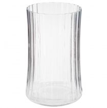 Artikel Glasvaser dekorative vaser klare riller dekor Ø12cm H19cm 2stk