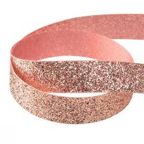 Artikel Glitterbånd i pink smykkebånd glimmer B15mm L18m